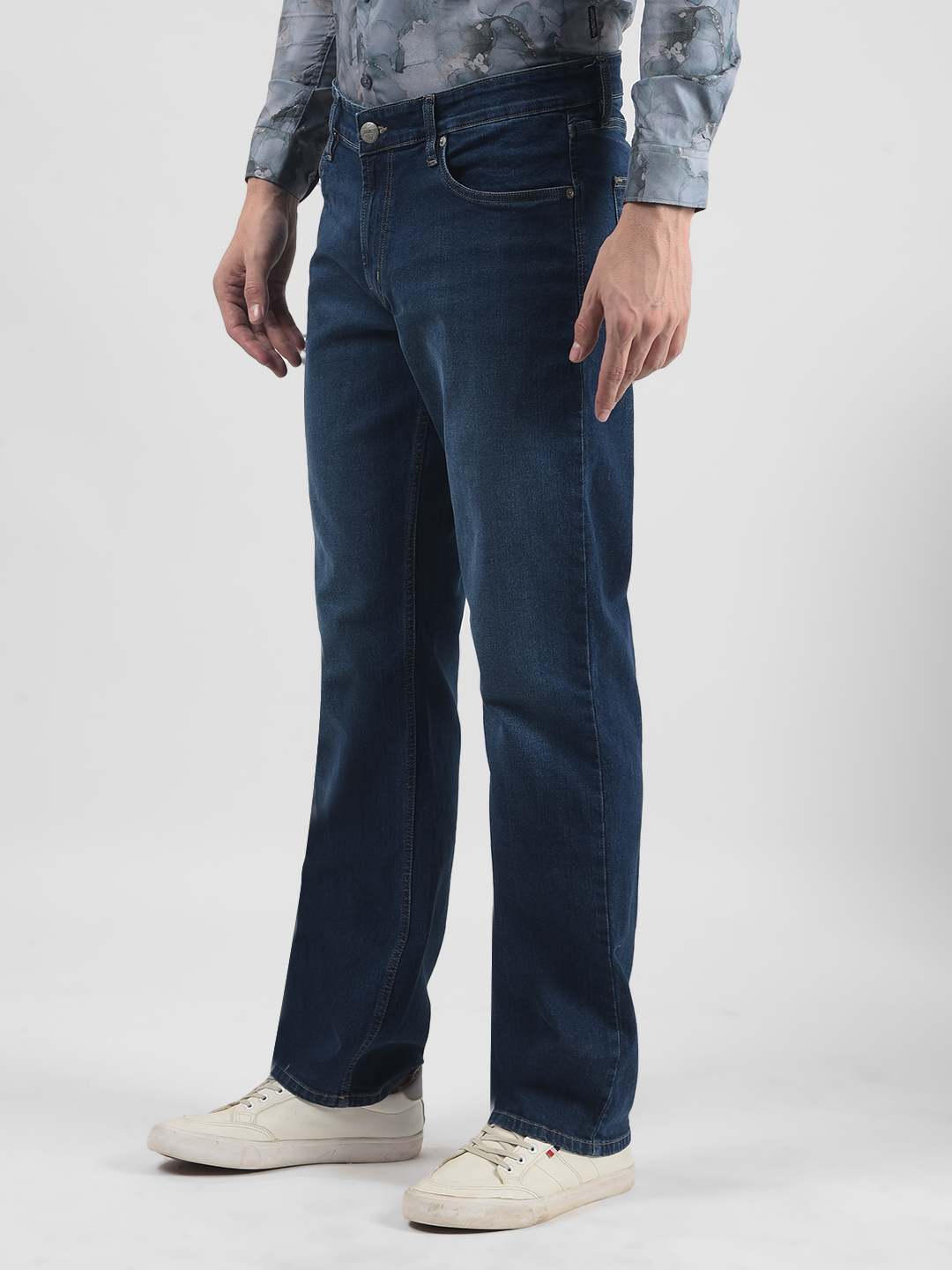 Numero Uno Men Solid Blue Jeans